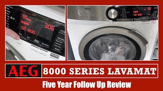 AEG 8000 Series Lavamat Washing Machine 5 Year Review Update [upl. by Ainedrag571]