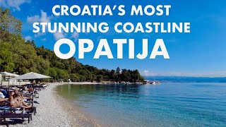 Croatias prettiest beaches and most stunning coastline Opatija Riviera from Lovran to Volosko [upl. by Petronille470]