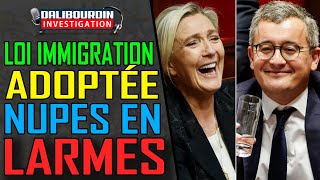 LOI IMMIGRATION  LA LFI NUPES EN DÉPRESSION SUITE A LADOPTION DE LA LOI [upl. by Elladine]