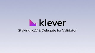 Tutorial How to Stake amp Delegate KLV Mainnet on KleverChain using Klever Wallet K5 🔥 [upl. by Nottage]