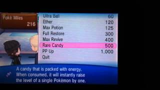 Pokemon X and Y how to get rare candy fast and get poke mil [upl. by Elysee755]