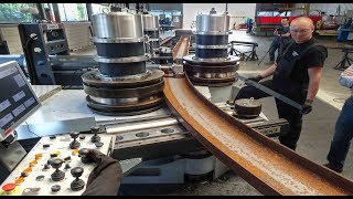 Boosted Section Bending Machine bends 14quot UNP350 the hard way  SweBend [upl. by Lachlan]