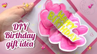 DIY 3D Birthday Card  DIY Birthday Gift idea  CUTE GIFT  EASY AND BEAUTIFUL 💖 [upl. by Alfonzo]