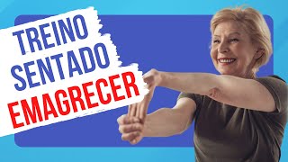 GINÁSTICA NA CADEIRA PARA EMAGRECER IDOSOS E OBESOS  Exercícios Sentado em casa para Terceira Idade [upl. by Airdni]