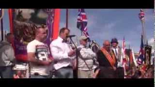 Winston Winkie Irvine addresss march on the Woodvale Road 3 August 2013 [upl. by Vel]