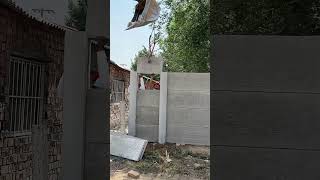 Use Assembly Precast Cement Slabs To Build Bounding Wall [upl. by Arabel730]