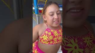 Maria Clara aprende Regras de Segurança na piscina shorts [upl. by Jacqueline]