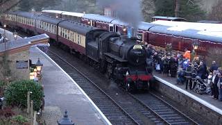 Santa Trains at Arley 221218 part 3 43106 7802 amp 2857 [upl. by Aikemehs588]