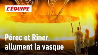 JO Paris 2024  Riner et Pérec ont allumé la vasque  lincroyable dernier relais de la flamme [upl. by Pyne]