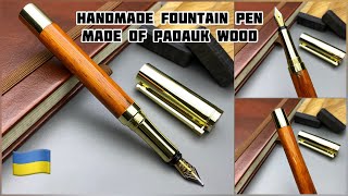 Amazing fountain pen made from padauk wood [upl. by Mcevoy875]