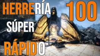 SUBIR LA HERRERÍA al 100 en SKYRIM RÁPIDO Y FÁCIL Muy rápido Nivel 1 2023 [upl. by Hepsoj45]