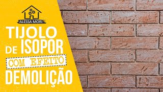 ⭐ COMO FAZER PAREDE DE TIJOLINHO DE ISOPOR PINTADO COMO DEMOLIÇÃO  PASSO A PASSO [upl. by Llebyram]