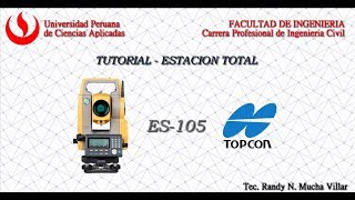 Como cargar datos sdr a una estación total topcon es 105 [upl. by Lanam]