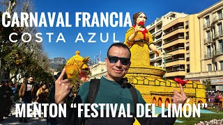 FRANCIA CARNAVAL DE MENTON 2023 Festival del Limon Costa azul [upl. by Ardelia]