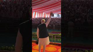 PM receives a grand welcome in Kurukshetra Haryana  shorts [upl. by Nochur656]