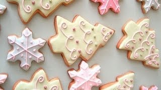 Biscotti di Natale decorati con ghiacciaRICETTA SEMPLICE e VELOCE [upl. by Arhat]