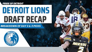 Recapping the Detroit Lions Draft Picks  Day 2 amp 3 Breakdown [upl. by Brigid]