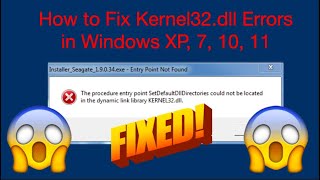 How to Fix Kernel32dll Errors in Windows XP 7 10 11 [upl. by Ynnavoj344]