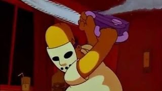 Homero asusta a Bart con un cuchillo y una motosierra  Los Simpson [upl. by Fachini]