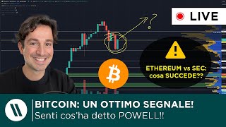 BITCOIN QUESTO è un OTTIMO SEGNALE senti cosha detto POWELL  ETHEREUM vs SEC COSA SUCCEDE [upl. by Ver]