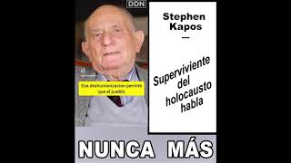 Nunca Más Stephen Kapos superviviente del Holocausto habla sobre el genocidio palestino [upl. by Minna999]