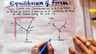 Problem 3 ¦ Resultant and equilibrium of Forces  Engineering Mechanics [upl. by Nnaynaffit]