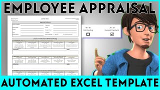 Employee Appraisal Form Automated Excel Template [upl. by Nitas]