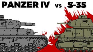 Panzer IV vs S35 Somua  Comparison in 1940 [upl. by Uke795]