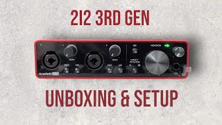 Focusrite Scarlett 2i2 3rd gen USB Audio Interface Unboxing amp Setup [upl. by Yensehc]