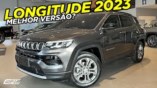 NOVO JEEP COMPASS LONGITUDE T270 2023 COM TETO SOLAR MAIS ITENS DE SÉRIE E NOVO PACOTE DE OPCIONAL [upl. by Alyar]