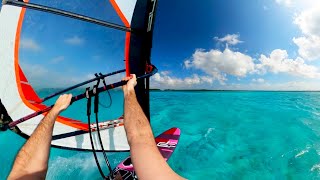 RAW POV Windsurfing  Lac bay Bonaire [upl. by Annaoi]