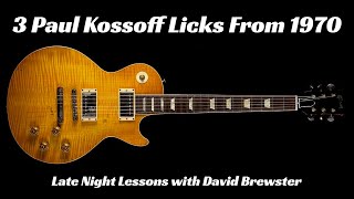 3 Paul Kossoff Licks From 1970 [upl. by Wilek64]