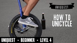 Beginner Unicycling  UNIQUEST  Level 4 [upl. by Nawak578]