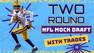 2 ROUND 2024 NFL Mock Draft WITH TRADES  2024 NFL Mock Draft [upl. by Yvehc796]