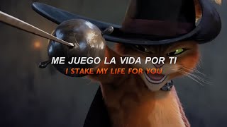 quotMe juego la vida por tiquot frase que representa al Gato con Botas  Chayanne  Torero LetraLyrics [upl. by Cony]