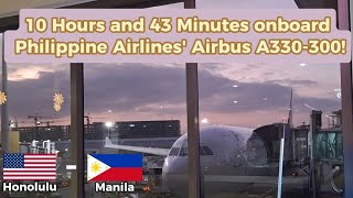 Flight Review  Philippine Airlines Airbus A330300 RPC8783 Economy Class  Honolulu to Manila [upl. by Ax]