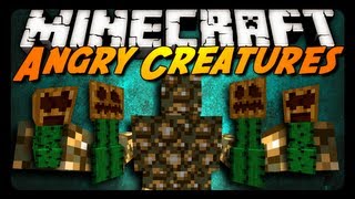 Minecraft Mod Review ANGRY CREATURES MOD Glowstone Monster Mutated Cactus amp More [upl. by Eneiluj684]