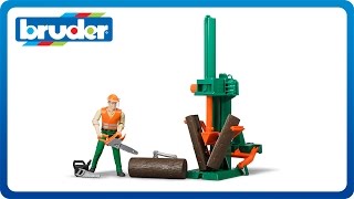 Bruder Toys bworld Forestry Set with Figure 62650 [upl. by Haorbed677]