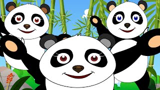 Five Little Pandas Jumping On The Bed  More Nursery Rhymes For Preschoolers By Baby Bao Panda [upl. by Bonns]