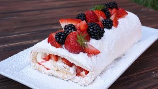 Summer Berry Meringue Cake Roulade  Episode 113 [upl. by Samanthia594]