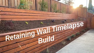 Rebuilding a Retaining Wall in 15 Minutes  Backyard Renovation  Build Video [upl. by Ned]