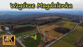 Panorama wzgórza Magdalenka w Malawie  punkt widokowy z widokiem na Rzeszów dron 4K [upl. by Salene]