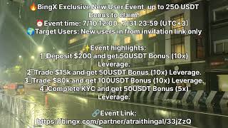 🔥BingX Exclusive New User Event up to 250 USDT Bonus to claim⏰🌍Link in Description 👇👇👇 [upl. by Lieberman]