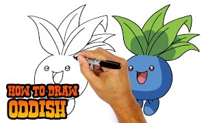 How to Draw Pokemon  Oddish [upl. by Harv416]