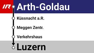 SOB Ansage • IR VoralpenExpress • Begrüssung ArthGoldau – Luzern mit Küssnacht am Rigi [upl. by Perkoff]