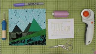 Beginner foundation paper piecing tutorial by Etive amp Co Simple mountain pattern [upl. by Dyal13]