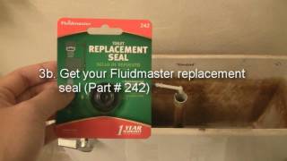 How to fix a toilet replacing the Fluidmaster 400 fill valve seal HD [upl. by Bilbe]