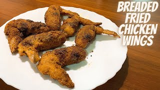 BREADED FRIED CHICKEN WINGS  BREADED CHICKEN WINGS FRIED  FRIED CHICKEN WING WITH BREAD CRUMBS [upl. by Noied]