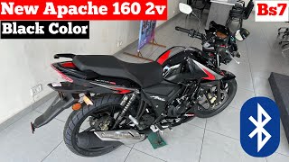 New 2024 Tvs Apache RTR 160 2v Black Color Review🔥Price amp mileage  tvs apache rtr 160  tvs apache [upl. by Brace]