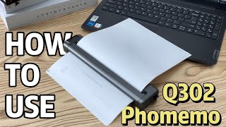 Phomemo Q302 How to Use Q302 Ultralight Inkless Printer  Tutorial  Laptop Driver Setup Manual [upl. by Dallon]